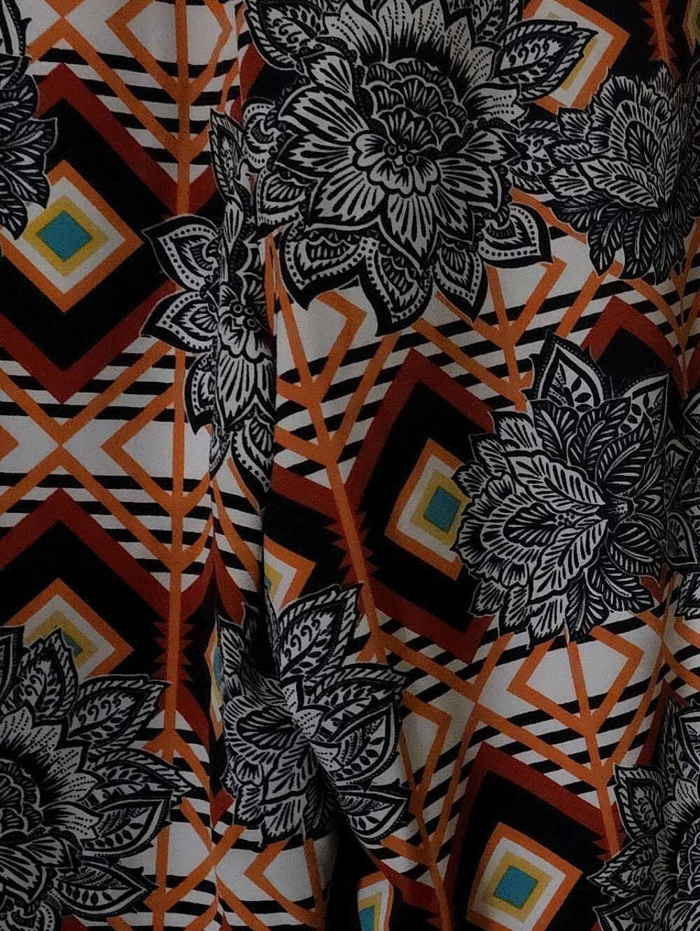 New York & Company Stretchly High-Rise Belted Wide Leg Geometric Printed Pants